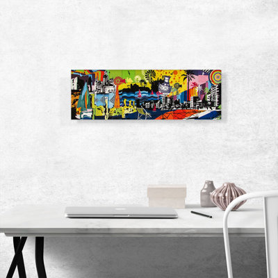 «Chypre Middle East Street Street Graffiti», reproduction d'art graphique sur toile tendue