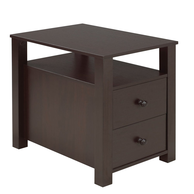Table d'appoint Demasky, cerisier foncé