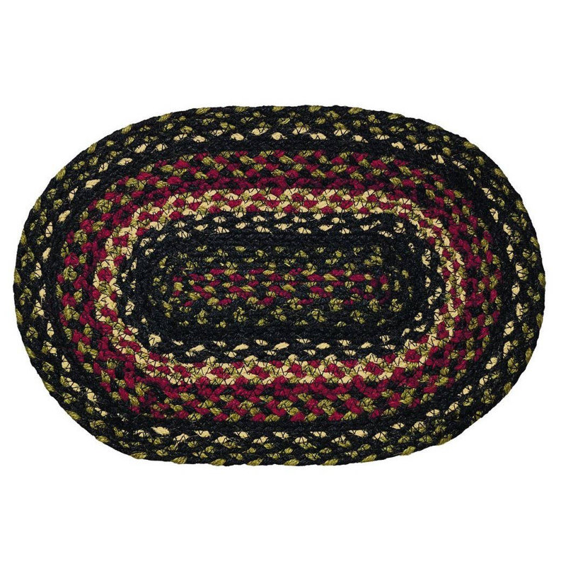 Tapis Cannyn, Noir / rouge / beige / vert