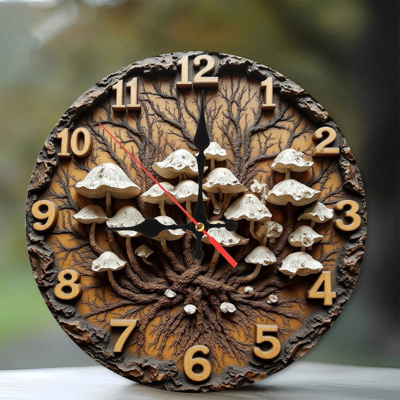 Horloge murale champignon