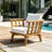 Outdoor Acacia Wood Patio Club Chair, Wooden Patio Furniture-1327618337