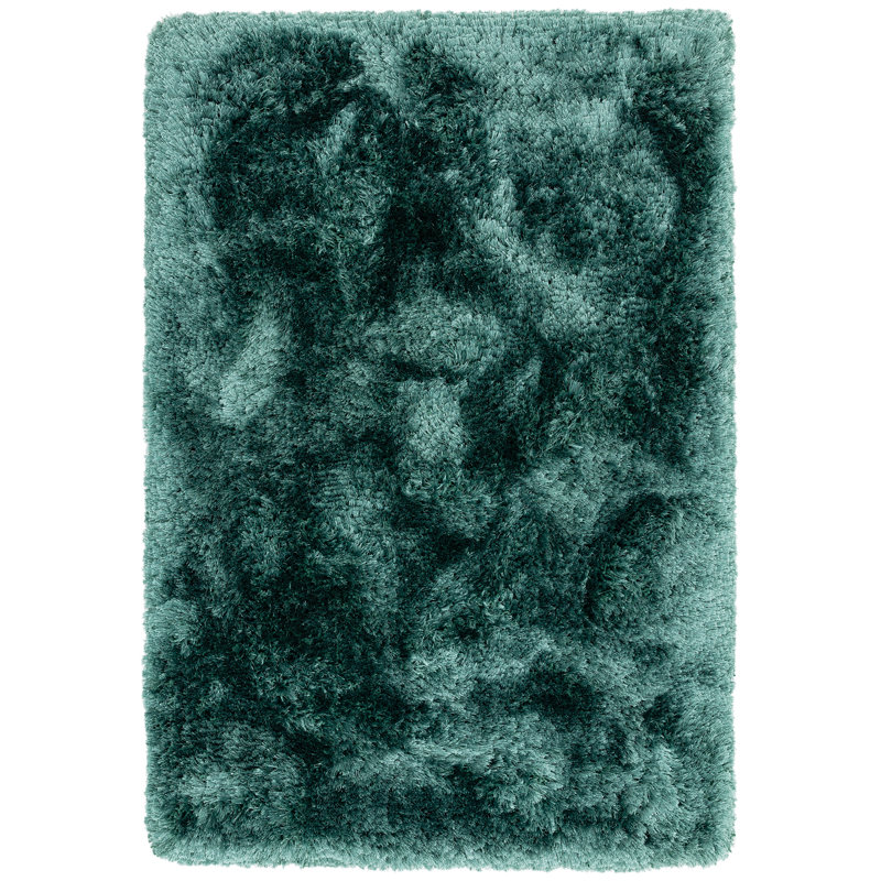 Plush Deep Pile Shaggy Petrol Blue Rug, Rectangle 120 x 170cm