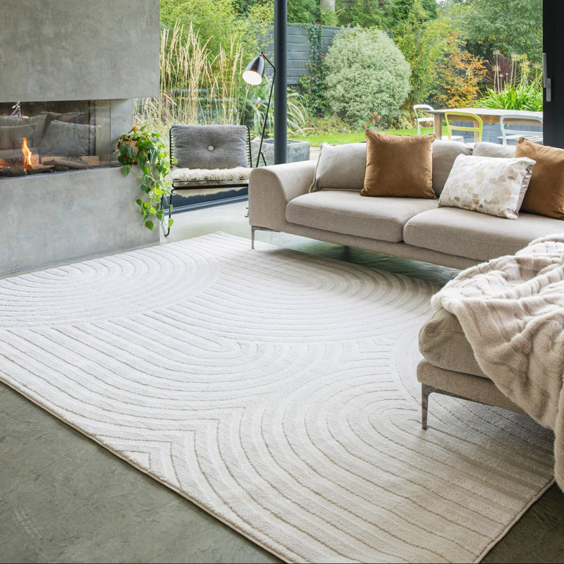 Geometric Hand Tufted Area Rug, 200cm x 290cm