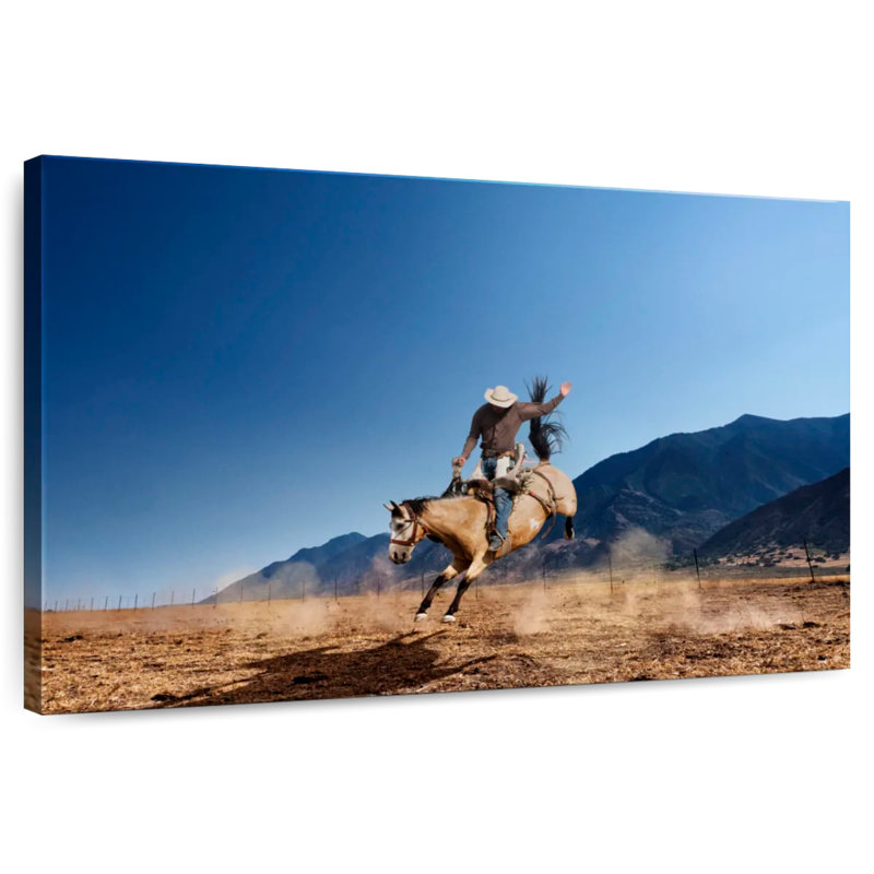 Lelar Western Cowboy, 26" H x 39" W