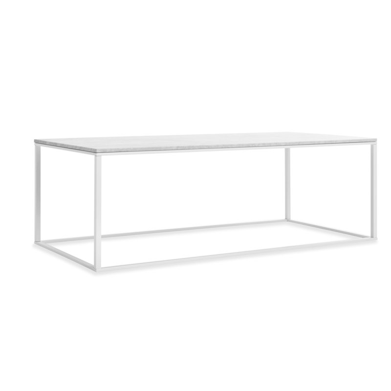 Minimalista Coffee Table, White, 13" H x 60" W x 29" D