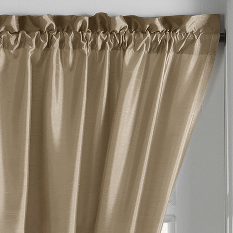 Panneau de rideau semi-transparent avec passe-tringle Mullan, Or