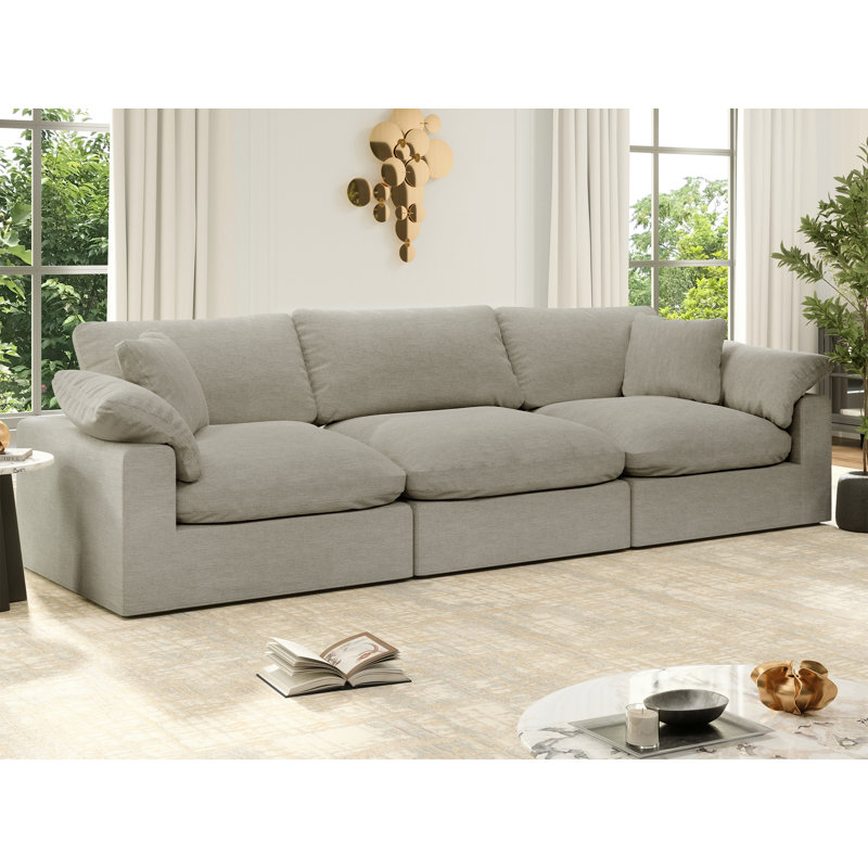 Canapé modulaire Berglund Berglund, H 25,2 po x l 110,8 po x P 39,3 po, 3, Gris clair