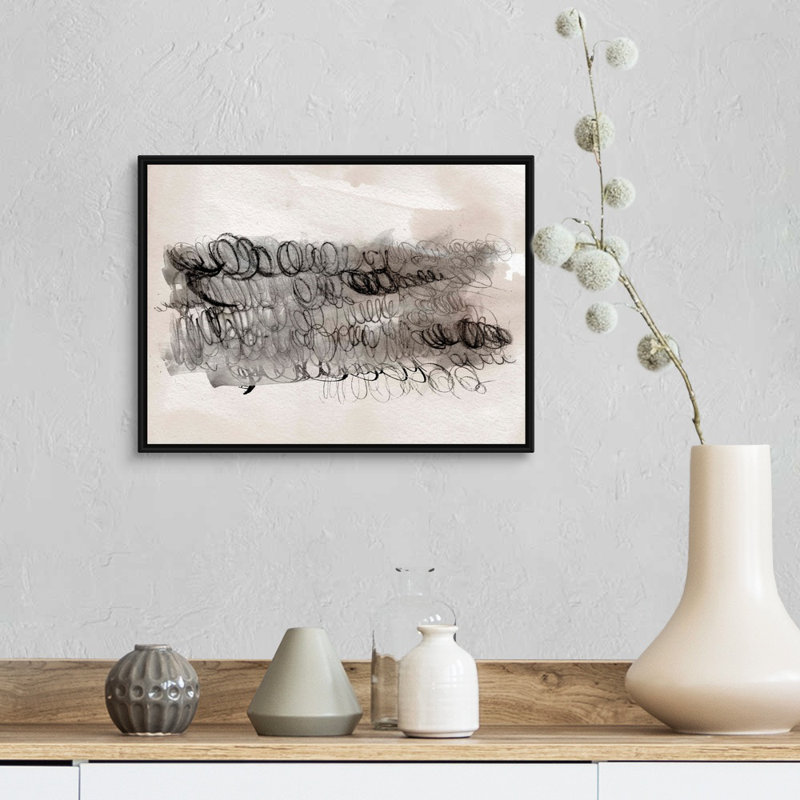 Scribble Abstracts II par Jennifer Paxton Parker - reproduction d'art sur toile, H 14 po x l 18 po x P 1,75 po