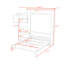 Grand lit escamotable avec persiennes et plusieurs tablettes de rangement-1156832946