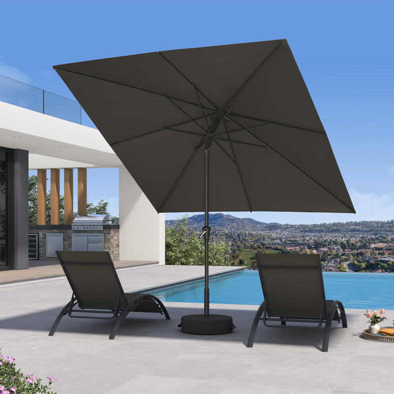 Parasol de terrasse carré 8 'x 8', Gris