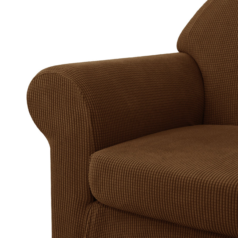 Pizarro Box Cushion Loveseat Slipcover, Coffee