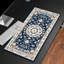  Tapis de souris en caoutchouc, surface en microfibre lisse, base antidérapante, tapis de souris décoratif à bord arrondi pour le bureau et les jeux, 17 po x 47 po, impression de tapis beige marine-1603870570