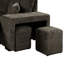 Canapé-lit modulaire coulissant avec rangement et méridienne, espace de vie confortable, velours, méridienne convertible gris anthracite - 2 tabourets, pour les petites pièces,-989862050