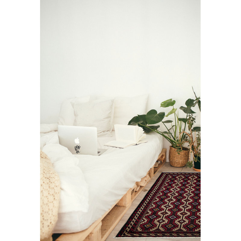 Tapis rouge Teimani 3 pi 2 po x 5 pi 9 po