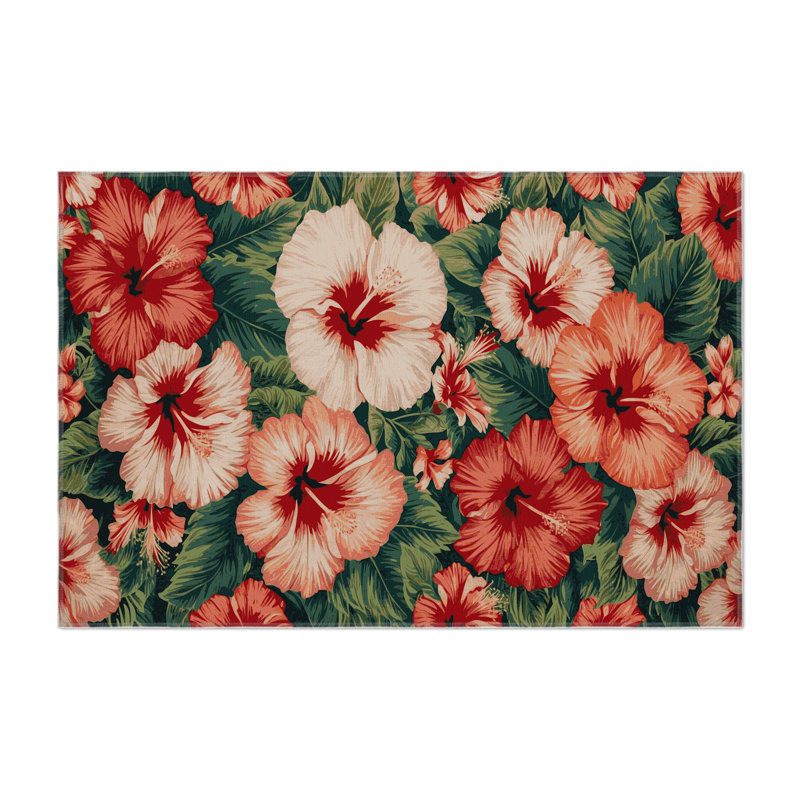 Tapis d'intérieur et d'extérieur brun Botanical, Rectangulaire 3 pi x 5 pi