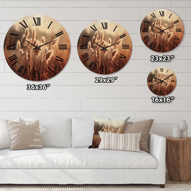 Horloge murale en bois massif Hima, Moyenne