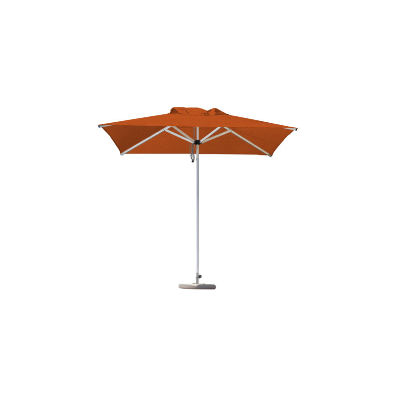 Mistral Square Market Umbrella, CBS + 2" Galvanized Tube, 6'6", Heather Beige