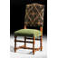Upholstered Solid Wood Side Chair in Green