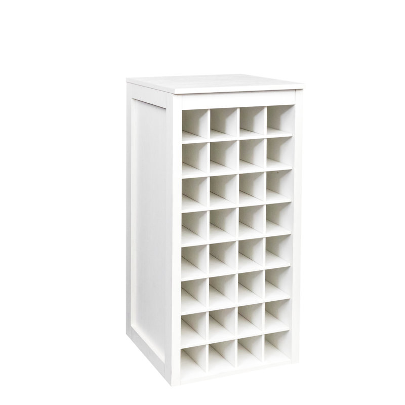 Buffet modulaire 32 bouteilles, finition foncée, conception linéaire, l 17,52 po x P 16,19 po, H 34,87 po, buffet simple et H 34,87 po, l