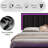 Floating bedstead double bed with RGB LED light, upholstered bedstead double bed with headboard, solid wood Flat noodles support, no spring, no noise, easy to assemble-1768288758-1768288756
