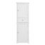 Grande armoire de rangement pour salle de bain, armoire de rangement autoportante avec tiroir et tablette réglable, armoire d'appoint-1995568704