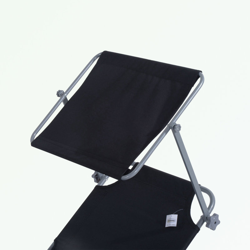 Chaise longue d'extérieur pliante avec abat-jour