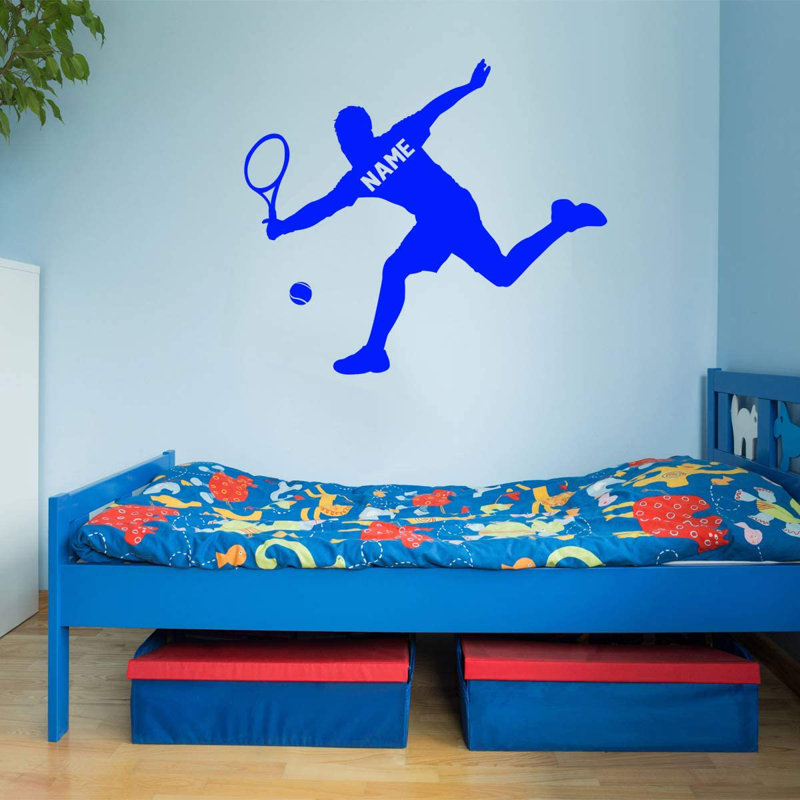 Sports Non-Wall Damaging Wall Decal, Blue, 13" H x 15" W