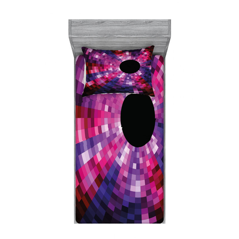 Ensemble de draps à mosaïque, Ensemble de draps pour lit simple TG avec drap-hou