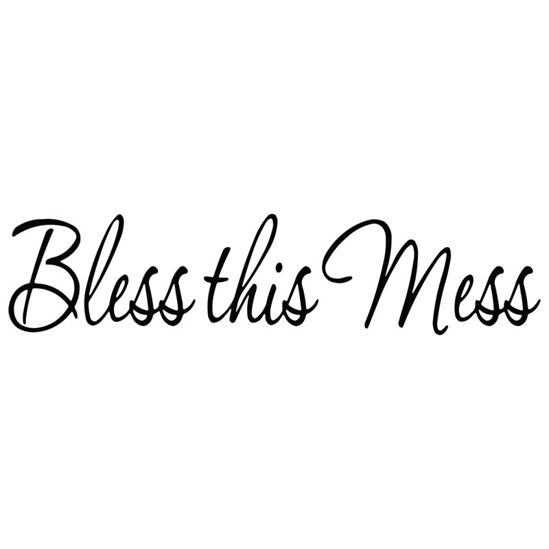 Décalcomanie murale bless this désordre Clemens, 10 x 44