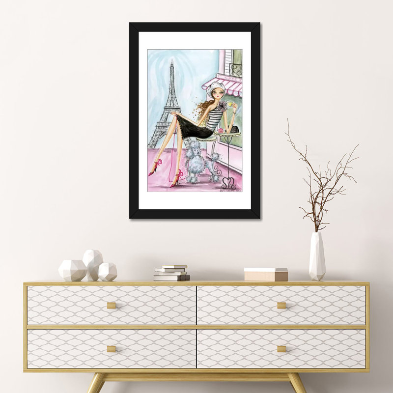 Art sur toile miel, Papier d'art encadré noir, Blanc, H 24 po x l 16 po x P 1 po