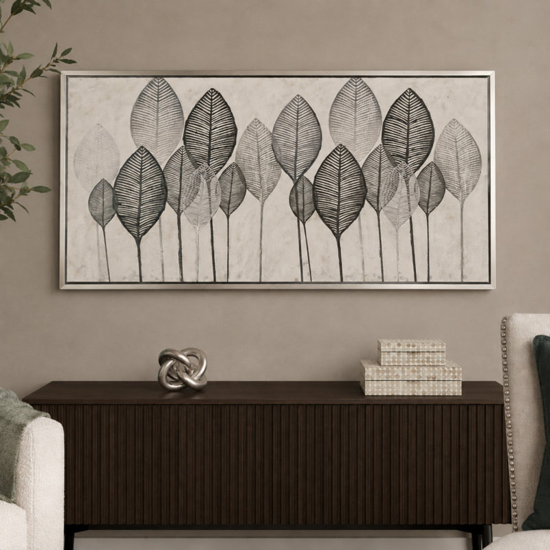 Contemporary, Beige/Black, 55'' W x 27'' H, Chrome