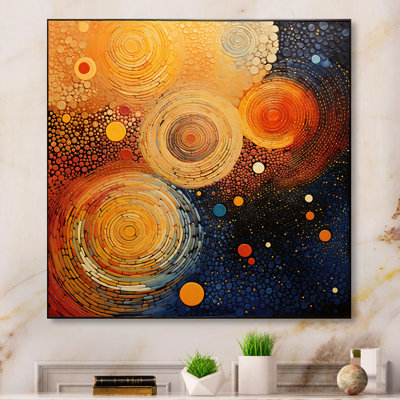 Fiery Fusion II - Abstract Collages Canvas Wall Art