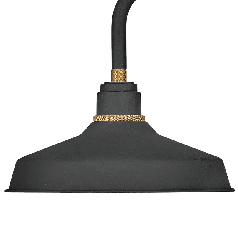 Foundry Wall Mount Outdoor Barn Light, 9.12" H x 9.5" W x 13.25" D, Textured Black