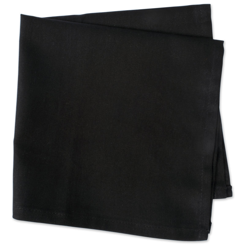 Scheffler Cotton Blend Square Napkin, Black