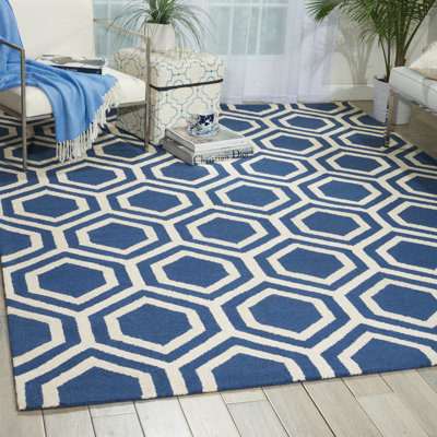 Adalyn Geometric Wool Hand Woven Area Rug