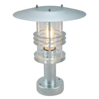 Ullmann Stained Glass Pier Mount Light Post Lantern
