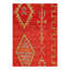 Tapis rouge en laine d'agneau unique 10 pi x 4 pi 11 po Uronda