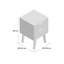 Poppy 2 Drawer Bedside Table