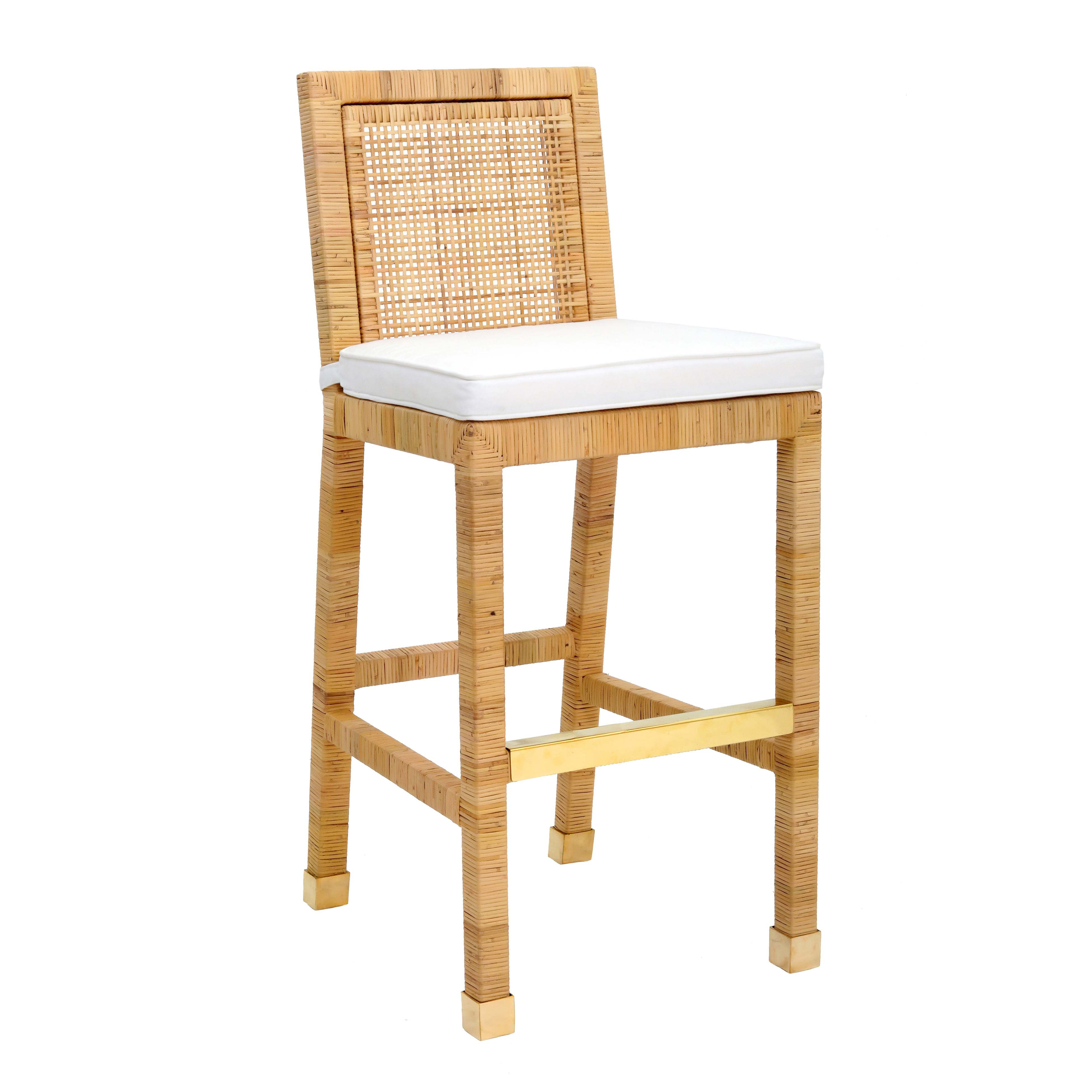 Beachcrest Home Anntonette Rattan Stool | Wayfair