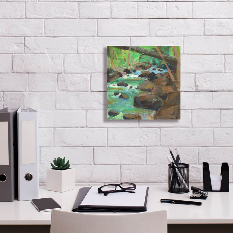 «Millwood Pines» «Under And Over» par Angela Saxon, art mural sur toile, 26 po x 26 po, H 12 po x l 12 po x P 0,75 po