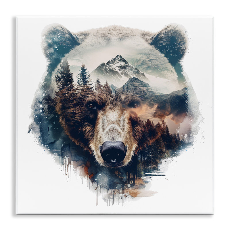  Art mural en forme de tête d'ours par LSR Design Studio
