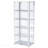 White 5-Shelf Display Led Curio Cabinet
