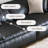 Black Genuine Leather Modular Sofa cushion Loveseat