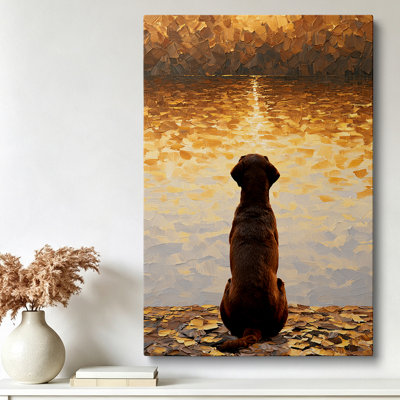 Impressionniste sur toile impressionnant impressionnant sur toile de lac impressionnant 12 x 8 pouces - décoration de salon
