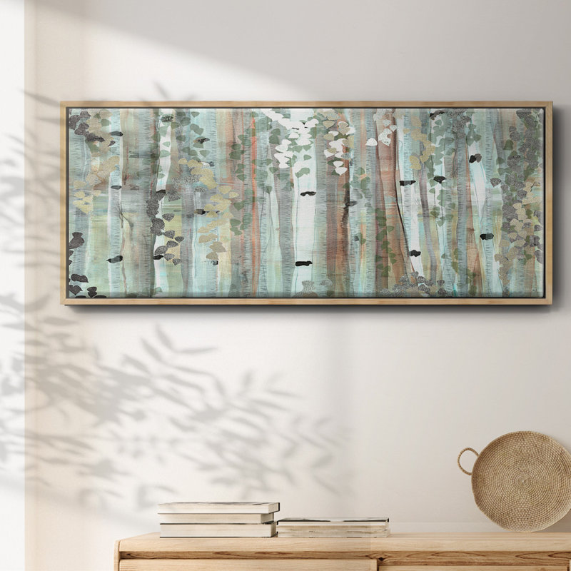 Spring Birch Meadow- Framed Canvas