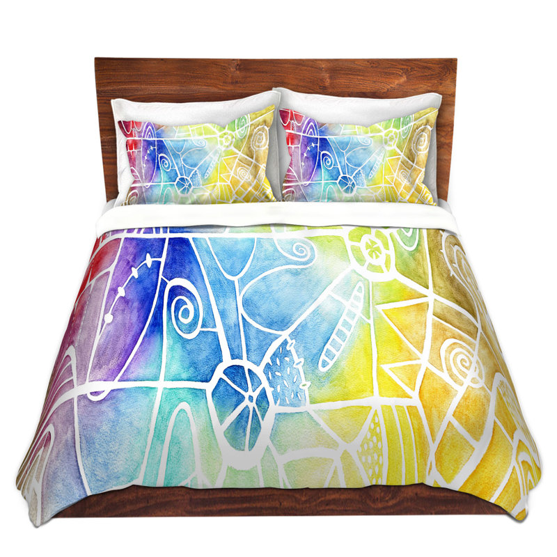 Ensemble de housse de couette Marley Ungaro Vibrant Boogie, Housse de couette simple + 1 taie décorative stan