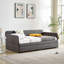 Lit de jour, canapé-lit en métal avec lit gigogne simple, L 78,4 po x l 41 po x H 29,8 po.