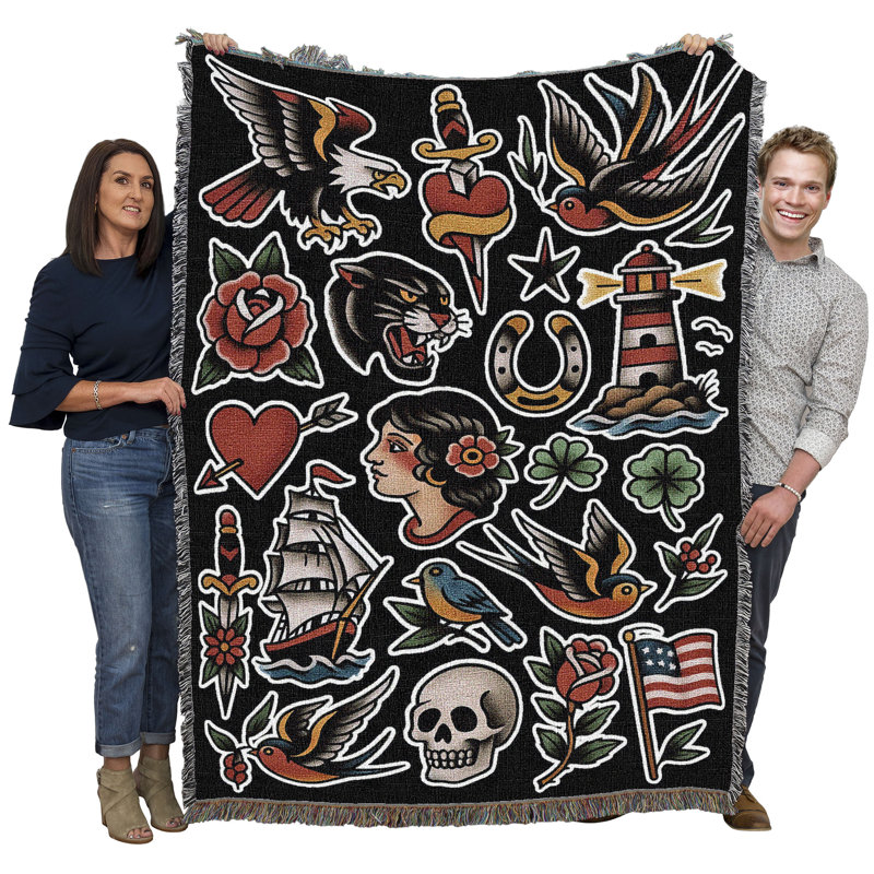 Jeté en coton Pure Country Weavers American Traditional, L 72 po x l 54 po