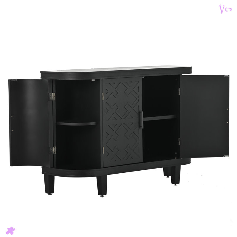 Buffet décoratif, Noir, noir, noir, noir
