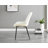 Lenworth Modern Black Metal and Glass Dining Table Set with 6 Velvet Upholstered Dining Chairs